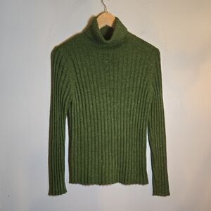 Garnet Hill Alpca Wool Multicolored Speckled Turtleneck Pullover Sweater NWOT